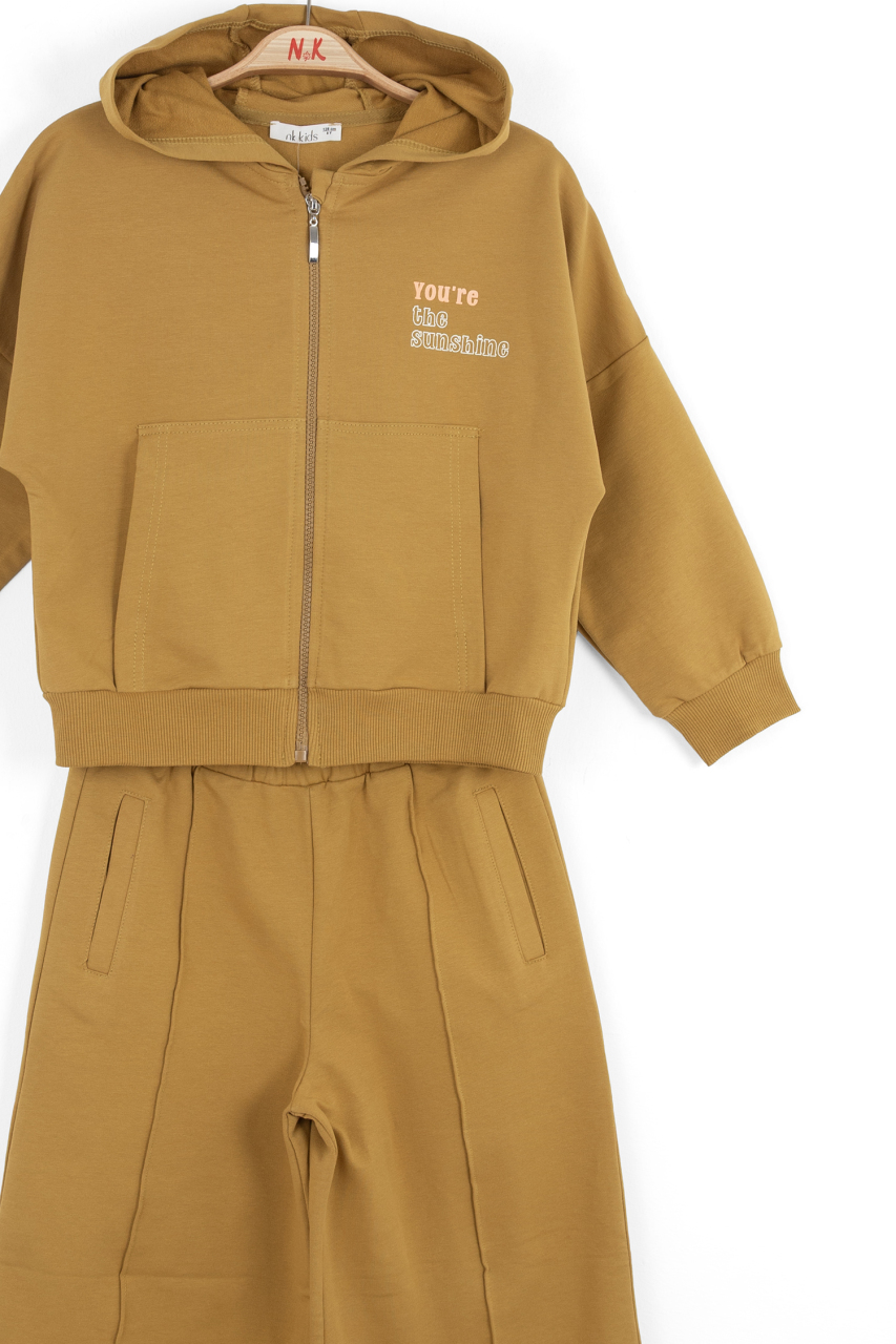 Kız Çocuk Eşofman Takım 8-14 Yaş 19301 Hardal - 8