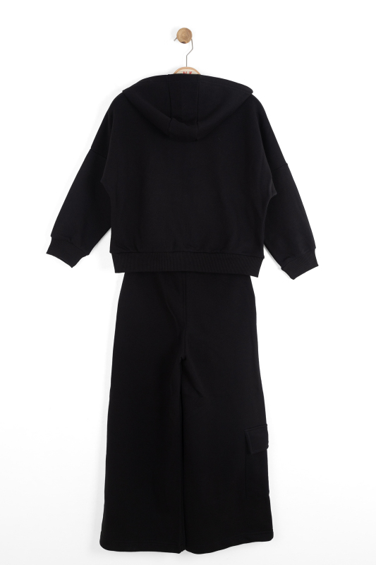 Kız Çocuk Eşofman Takım 8-14 Yaş 19302 Siyah - 4