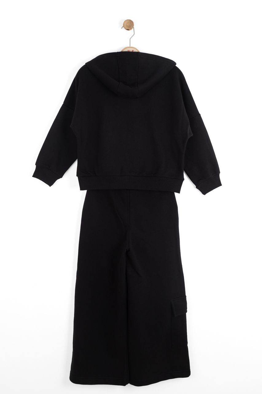 Kız Çocuk Eşofman Takım 8-14 Yaş 19302 Siyah - 4