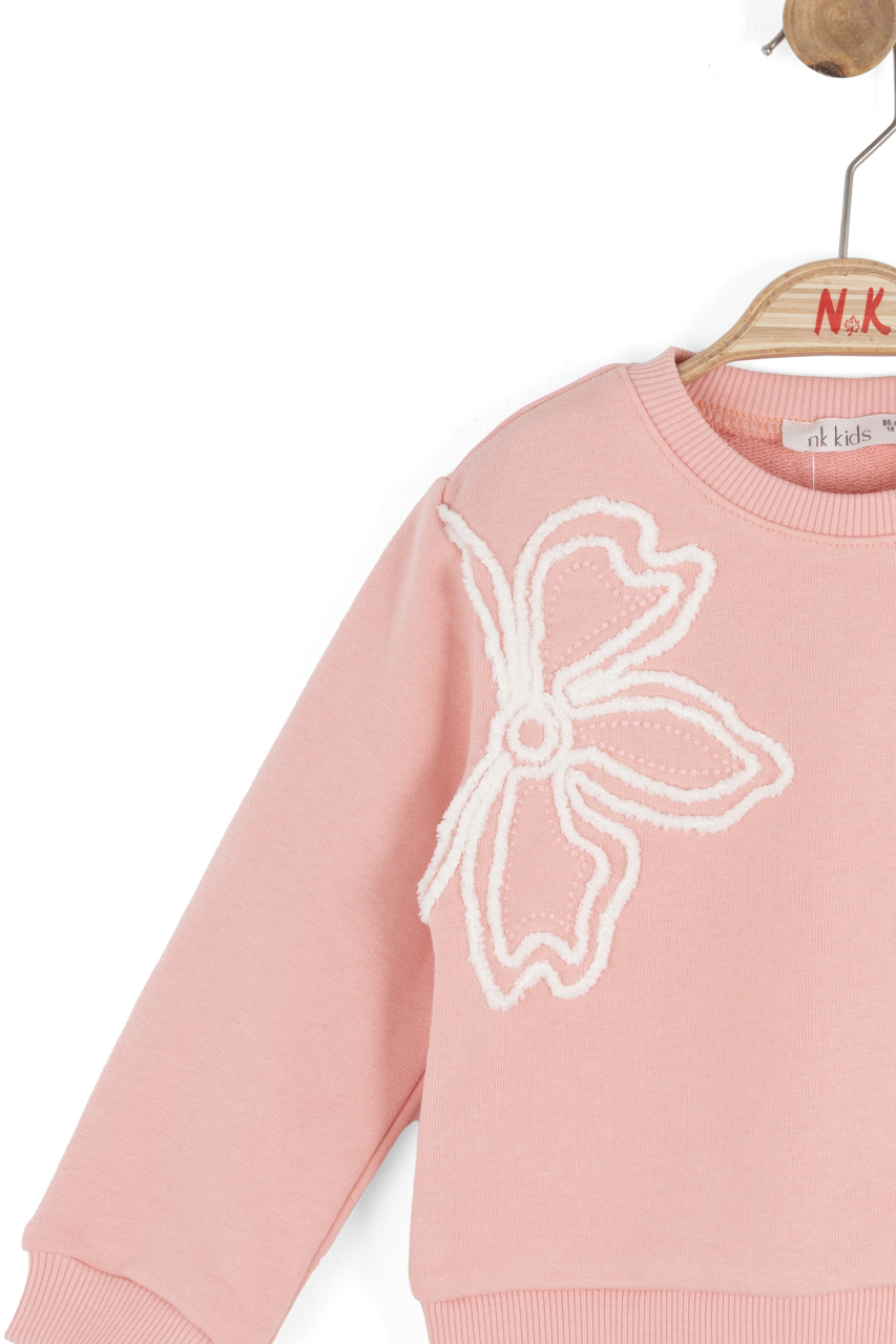 Kız Çocuk Sweatşirt 1-4 Yaş 39607 Somon - 3