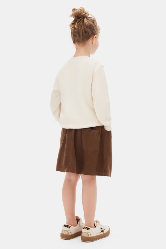 Kız Çocuk Sweatşirt 4-8 Yaş 39533 Krem - Kahve - 6