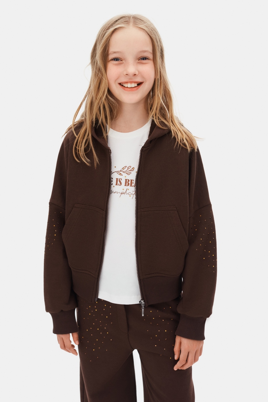 Kız Çocuk Eşofman Takım 8-14 Yaş 19307 Kahve - 3