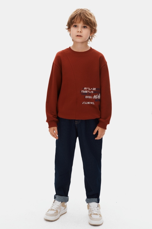 Erkek Çocuk Swaetşirt 8-14 Yaş 49301 Bordo - 2