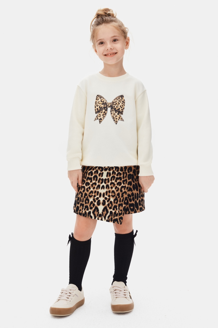 Kız Çocuk Sweatşirt 4-8 Yaş 39530 Ekru - Gri - 4