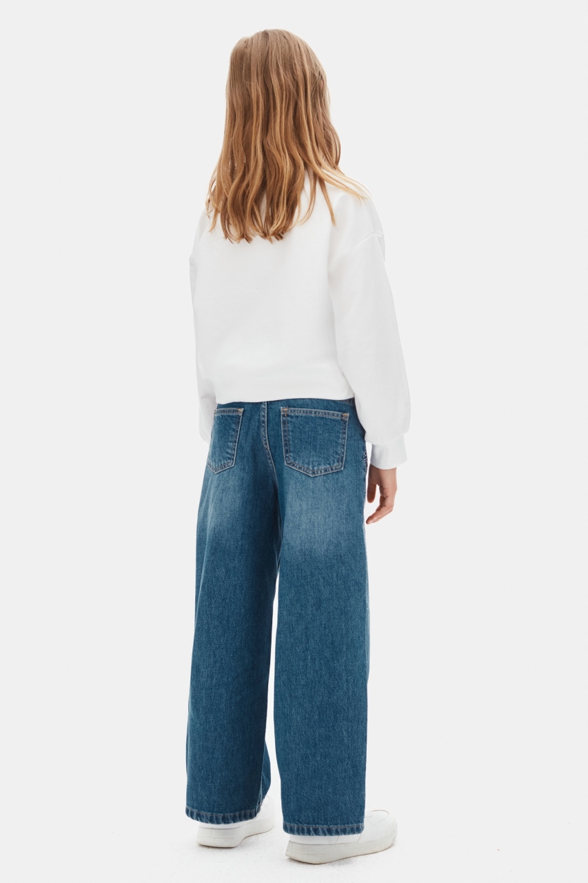 Kız Çocuk Sweatşirt 8-14 Yaş 39326 Ekru - 3