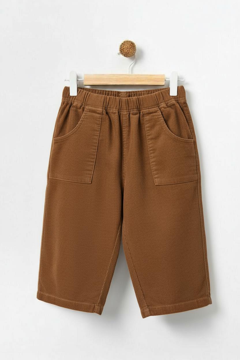Kız Çocuk Pantolon 1-4 Yaş 59608 Kahve - 1