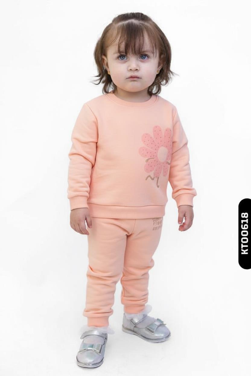 Kız Çocuk Eşofman Takım 1-4 Yaş 19604 Pembe - 3