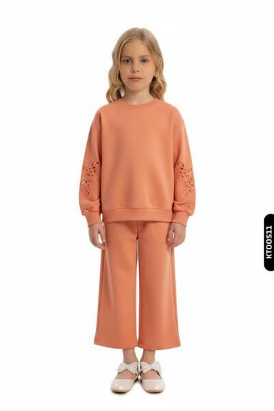 Kız Çocuk Eşofman Takım 4-8 Yaş 19504 Coral - NK KİDS