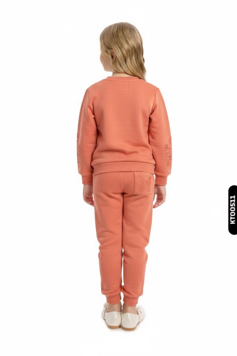 Kız Çocuk Eşofman Takım 4-8 Yaş 19504 Coral - 2