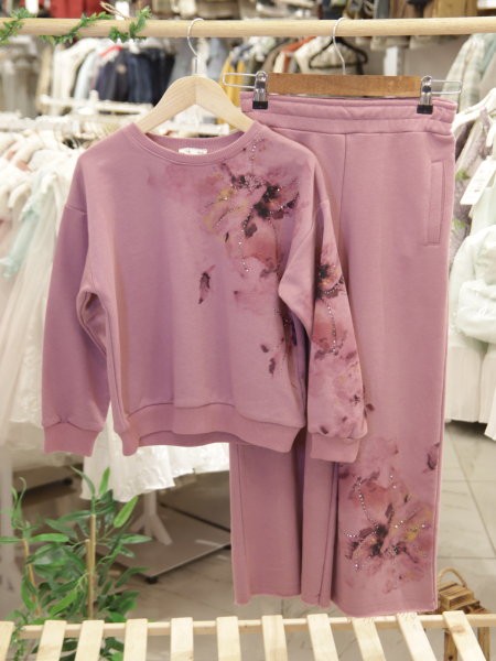 Kız Çocuk Eşofman Takım 8-14 Yaş 19304 Pembe - 3