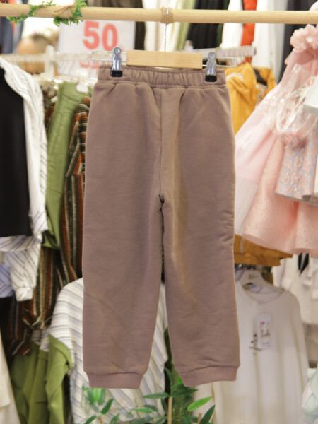 Kız Çocuk Eşofman Takım 4-8 Yaş 19501 Pudra - Kahverengi - 4