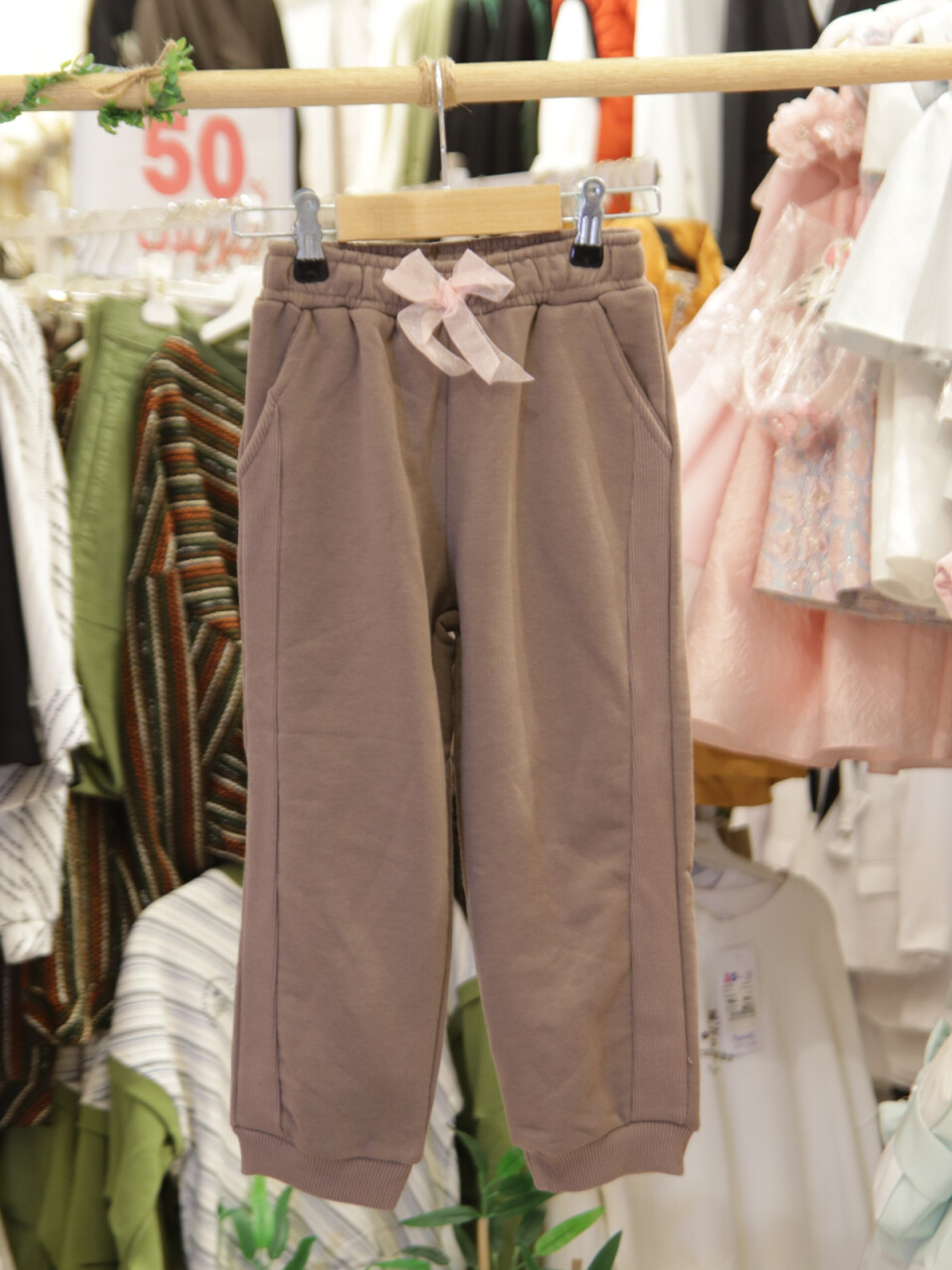 Kız Çocuk Eşofman Takım 4-8 Yaş 19501 Pudra - Kahverengi - 5