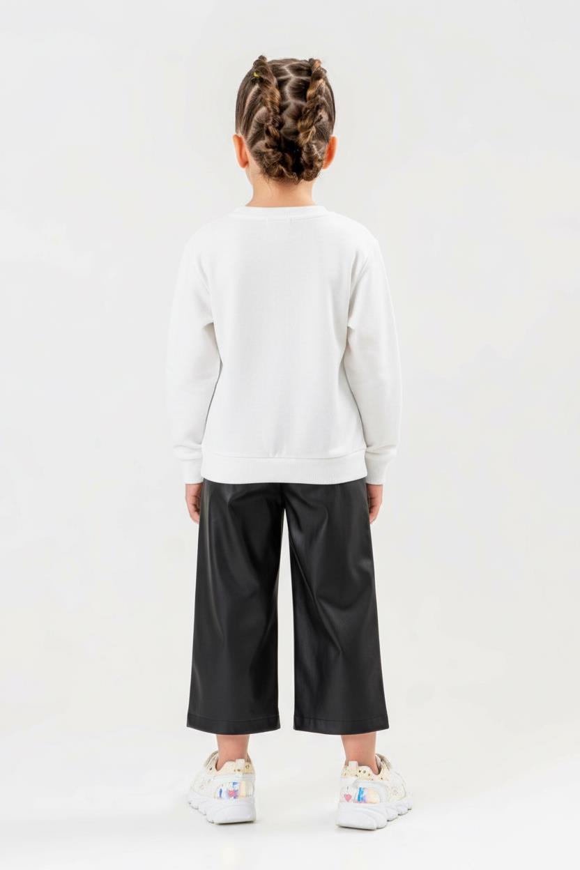 Kız Çocuk 2'li Kombin Takmı 4-8 Yaş SET0417 Siyah - 2