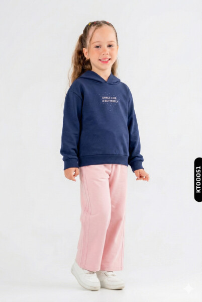 Kız Çocuk 2'li Kombin Takım 8-14 Yaş SET0392 Pembe - NK KİDS