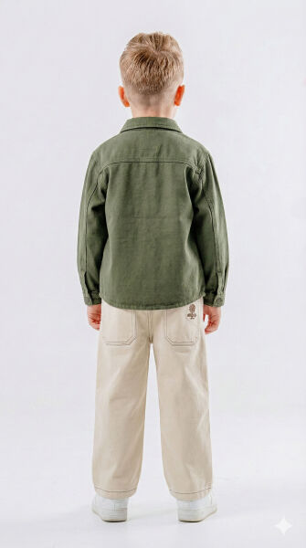Erkek Çocuk 2'li Kombin Takmı 8-14 YaŞ SET0430 Bej - 2