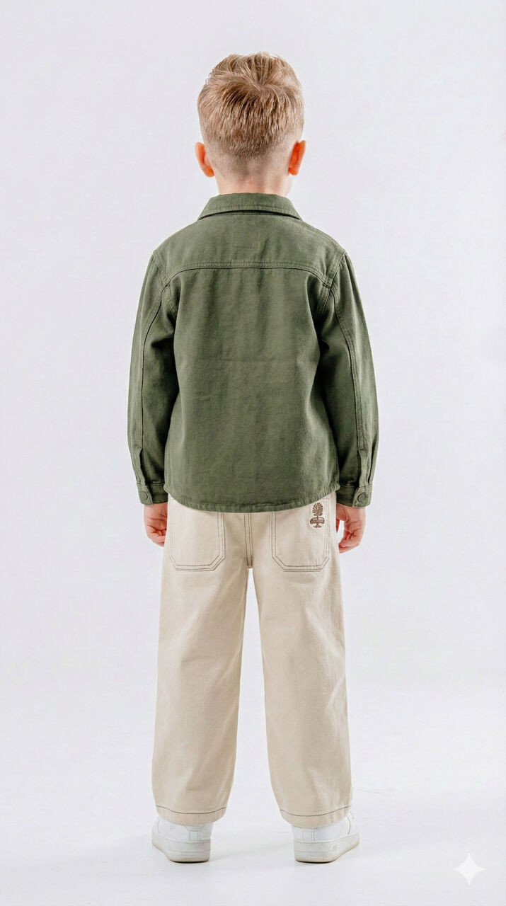 Erkek Çocuk 2'li Kombin Takmı 8-14 YaŞ SET0430 Bej - 2