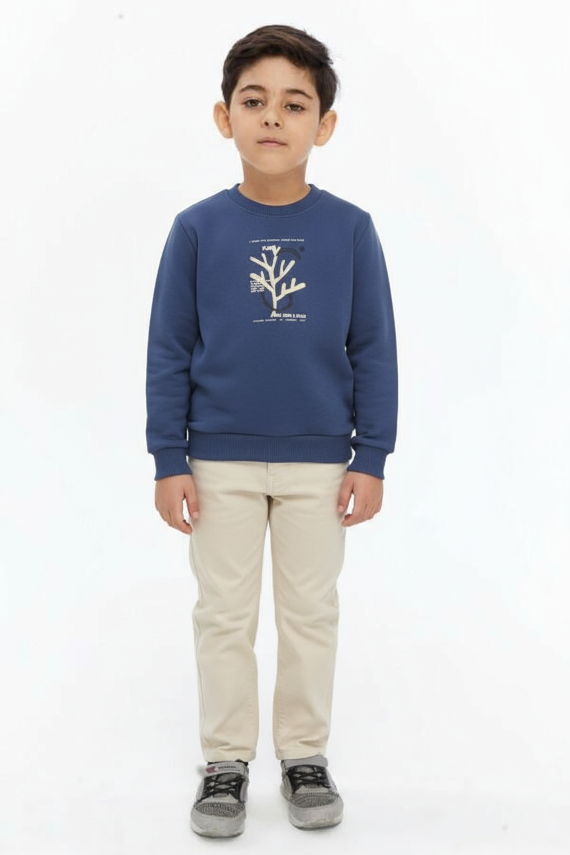 Erkek Çocuk 2'li Kombin Takmı 1-4 Yaş SET0453 Krem - 1