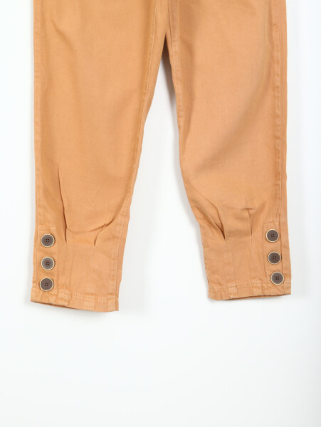 Pile Düğme Kız Pantalon 8-14 Yaş 51722 Krem - 3