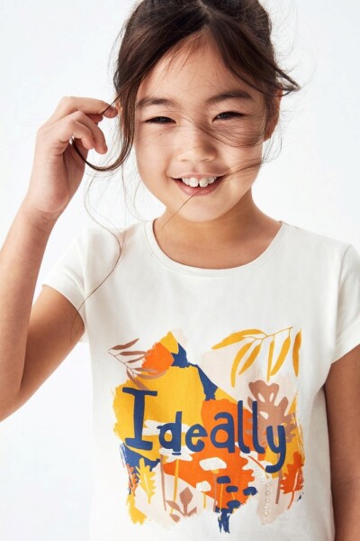 P-003491 (nk 32358) Kız İdeally Badi 8-14 Yaş Ekru - Oranj - 3