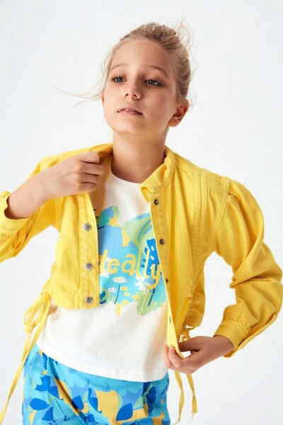 P-003491 (nk 32358) Kız İdeally Badi 8-14 Yaş Ekru - Mavi - 3