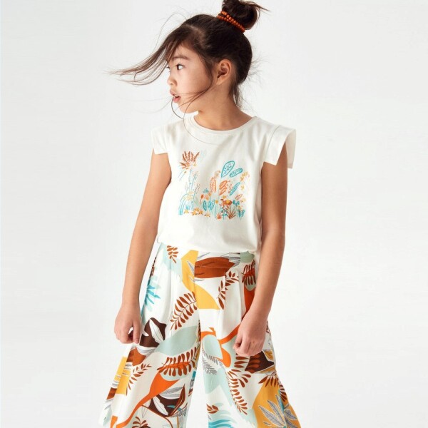 P-003492 (nk 32378) Kız Fulya Badi 8-14 Yaş Ekru - Oranj - 2