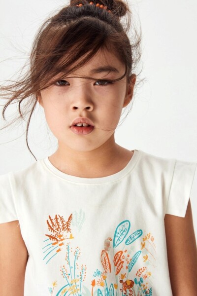 P-003492 (nk 32378) Kız Fulya Badi 8-14 Yaş Ekru - Oranj - 3