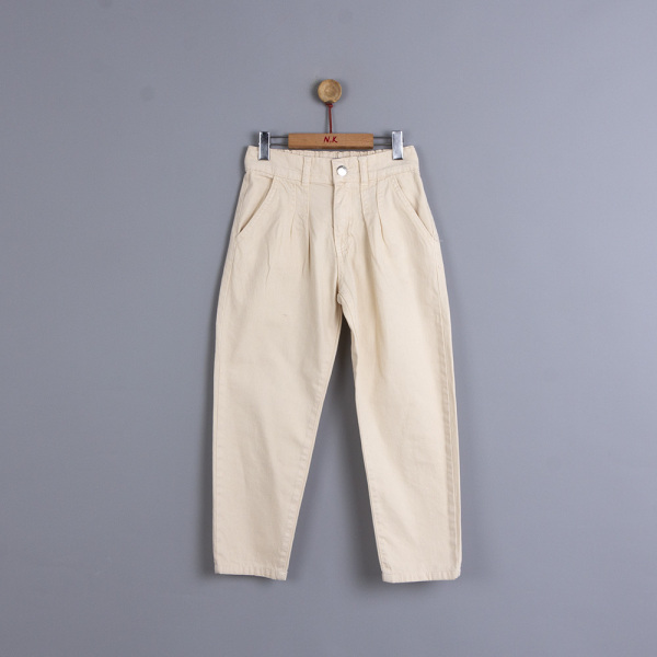 P-003583 (nk 52719) Kız Berlin Pantolon 8-14 Yaş Krem - NK KİDS