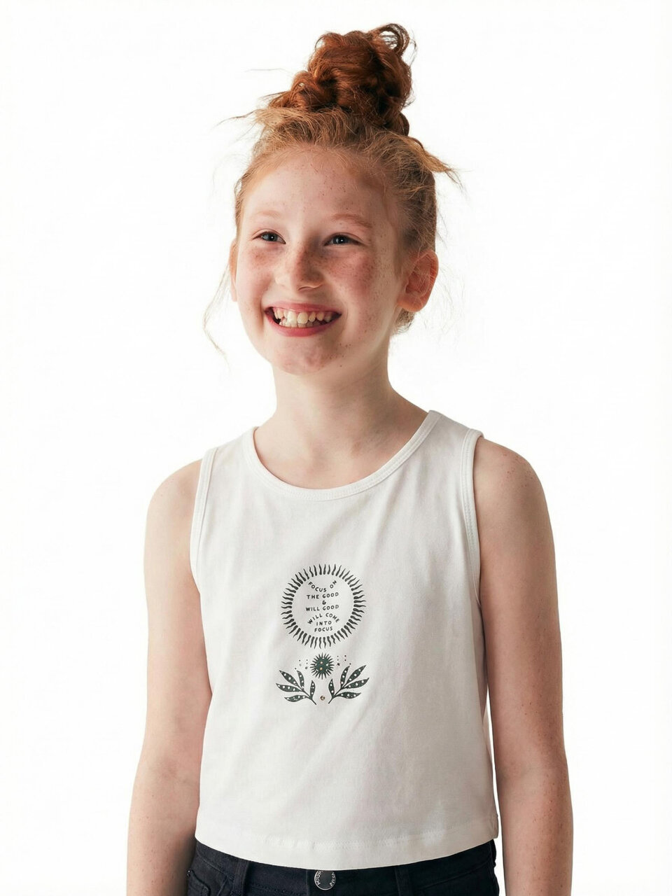 Kız Çocuk Bluz 8-14 Yaş 36401 Ekru - 1