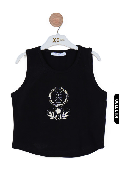 Kız Çocuk Bluz 8-14 Yaş 36401 Siyah - 2