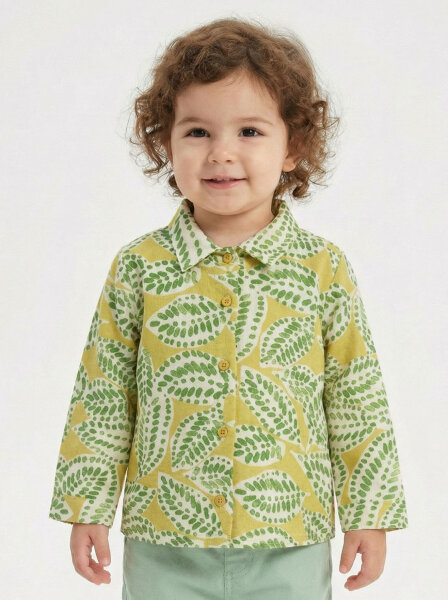 Kız Çocuk Gömlek 9 aY-3 yaş 38609 Yeşil - NK KİDS