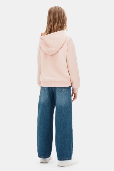 Kız Çocuk Sweatşirt 8-14 Yaş 39323 Pudra - 3