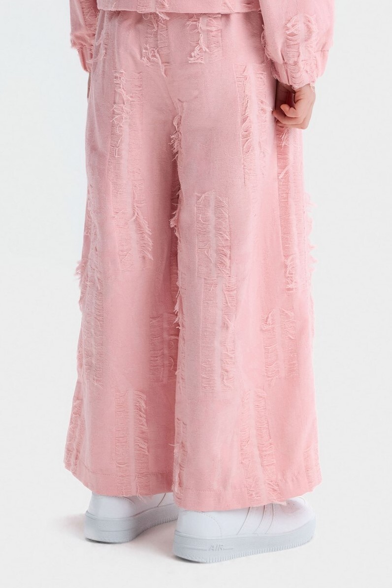 Kız Çocuk Pantolon 4-8 Yaş 51519 Pudra - 3