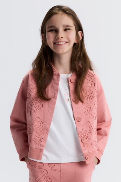 Kız Çocuk Ceket 8-14 Yaş 31318 Coral - NK KİDS