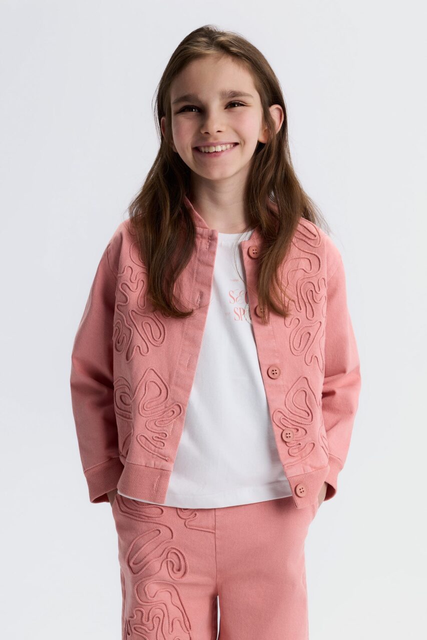 Kız Çocuk Ceket 8-14 Yaş 31318 Coral - 3