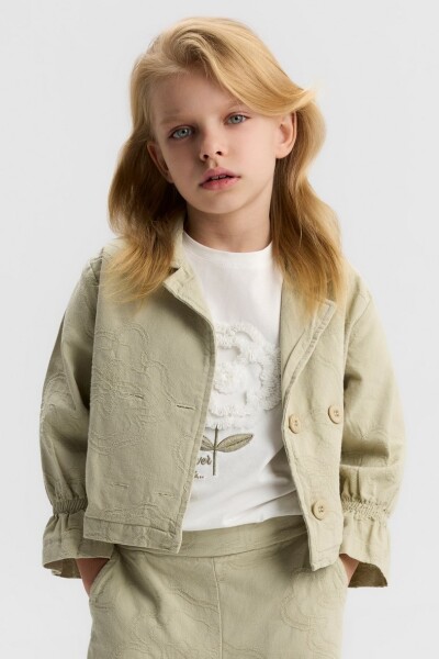 Kız Çocuk Ceket 4-8 Yaş 31517 Yeşil - 2