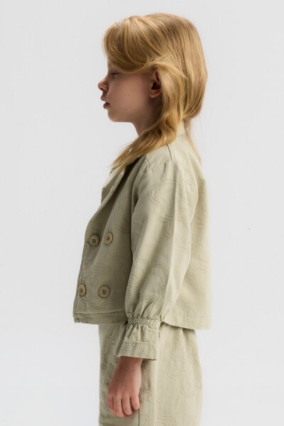 Kız Çocuk Ceket 4-8 Yaş 31517 Yeşil - 3