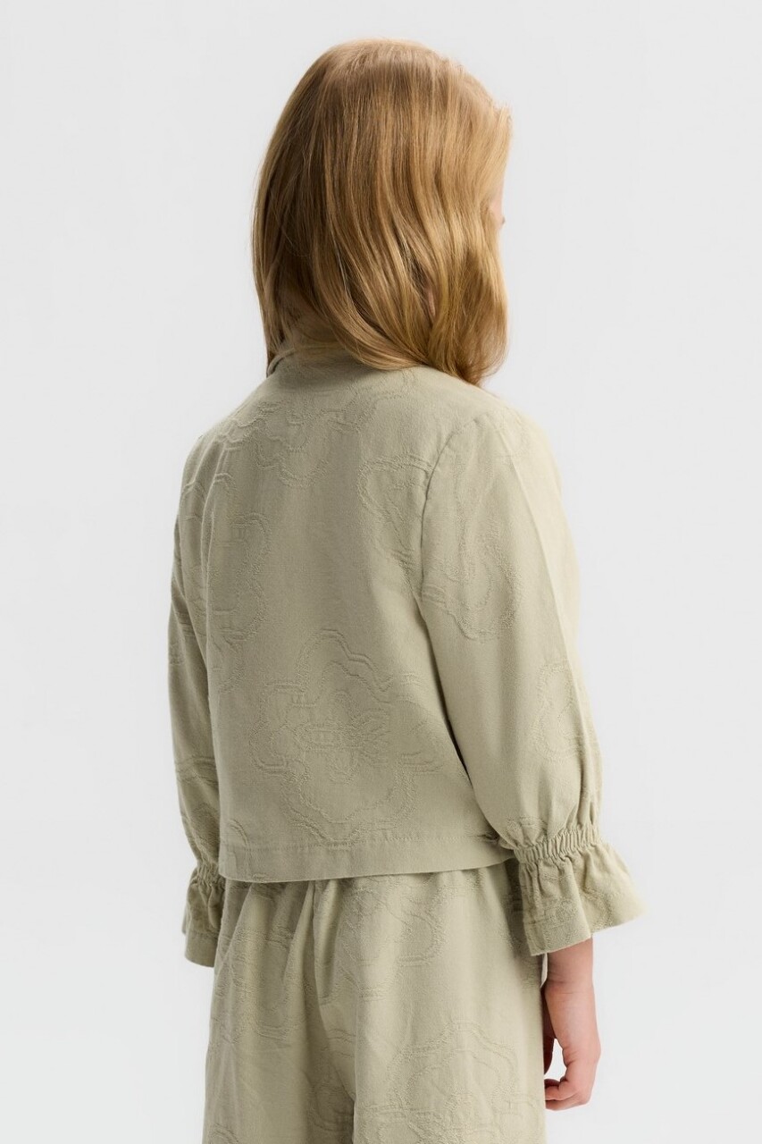 Kız Çocuk Ceket 4-8 Yaş 31517 Yeşil - 4