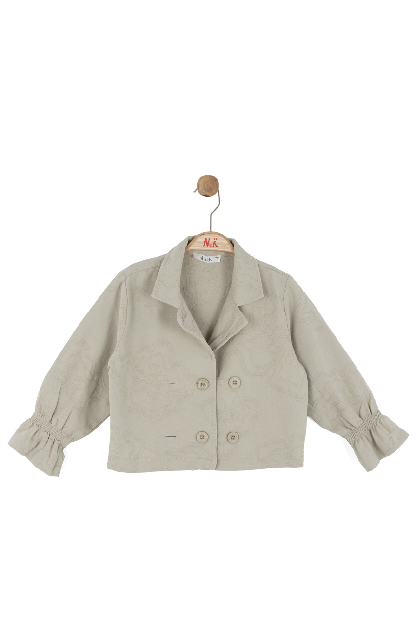 Kız Çocuk Ceket 4-8 Yaş 31517 Yeşil - 5