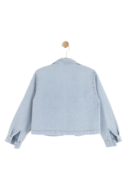 Kız Çocuk Ceket 8-14 Yaş 31704 Açik Mavi - 5