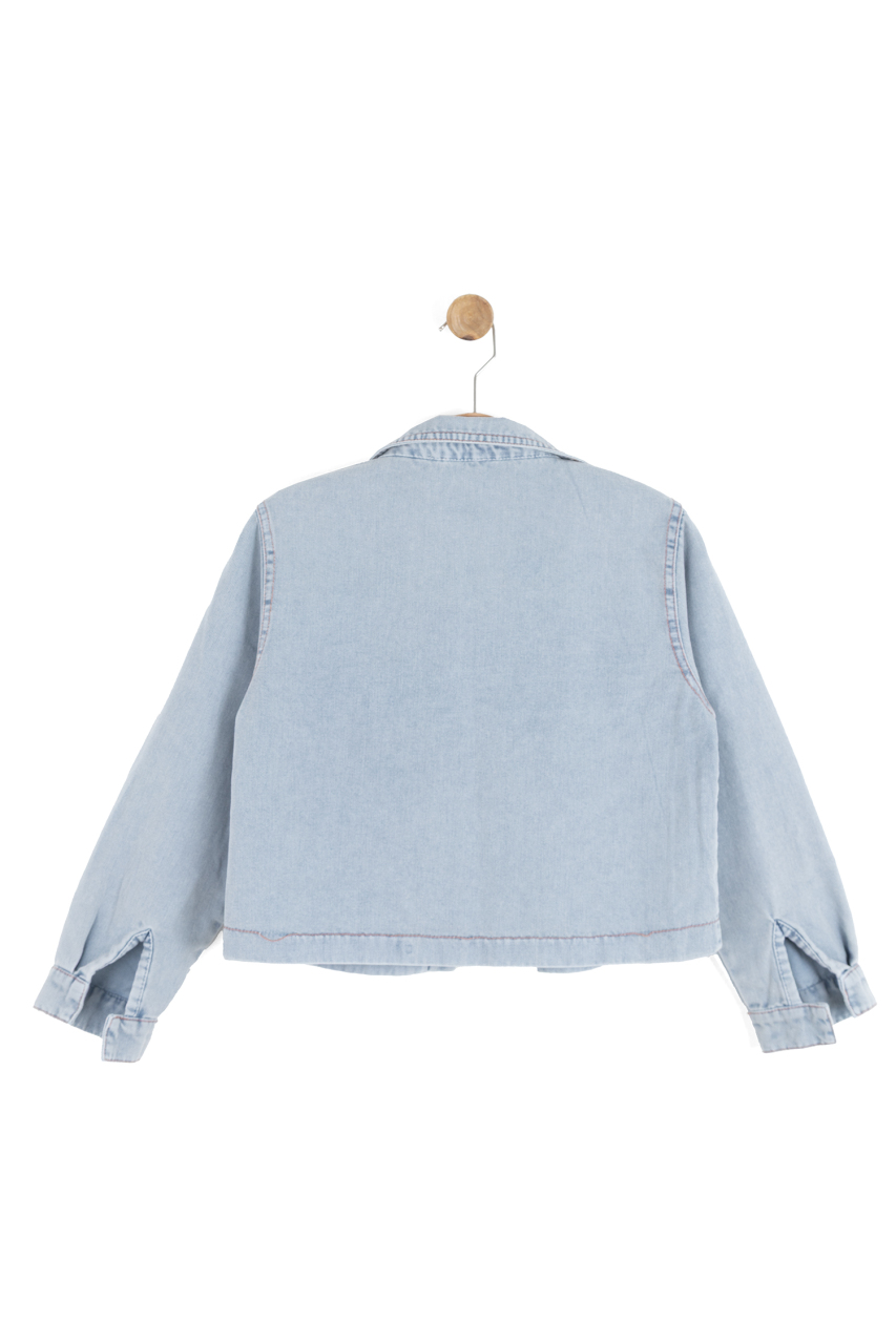 Kız Çocuk Ceket 8-14 Yaş 31704 Açik Mavi - 5