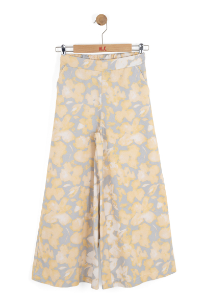 Kız Çocuk Pantolon 8-14 Yaş 51304 Sarı - 6