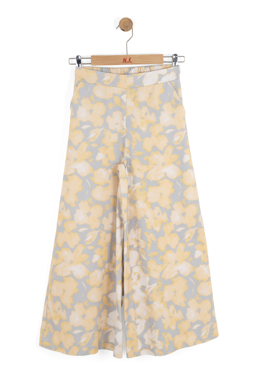 Kız Çocuk Pantolon 8-14 Yaş 51304 Sarı - 6