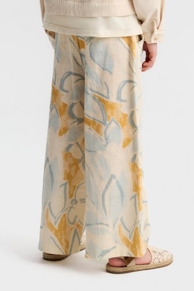 Kız Çocuk Pantolon 4-8 Yaş 51505 Krem - 4