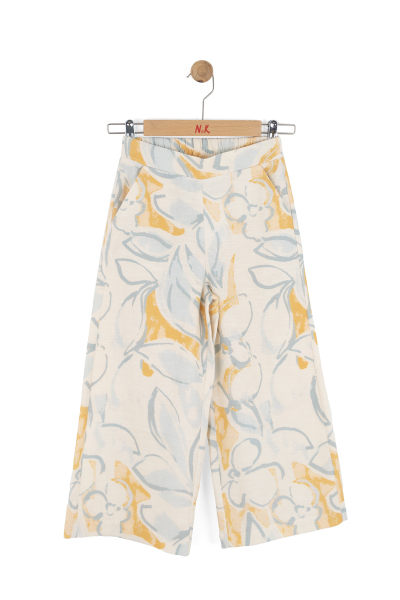 Kız Çocuk Pantolon 4-8 Yaş 51505 Krem - 6