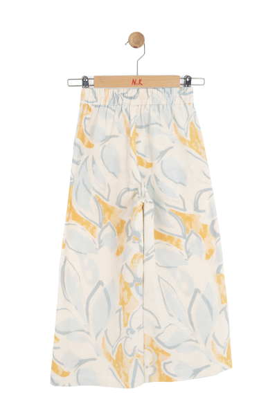 Kız Çocuk Pantolon 4-8 Yaş 51505 Krem - 7