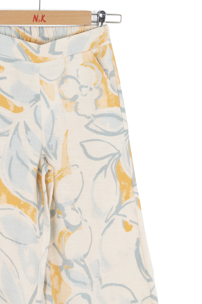 Kız Çocuk Pantolon 4-8 Yaş 51505 Krem - 8