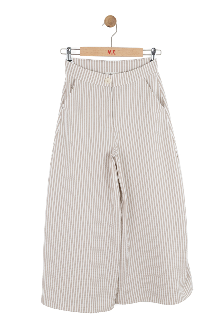 Kız Çocuk Pantolon 8-14 Yaş 51302 Vizon - 1