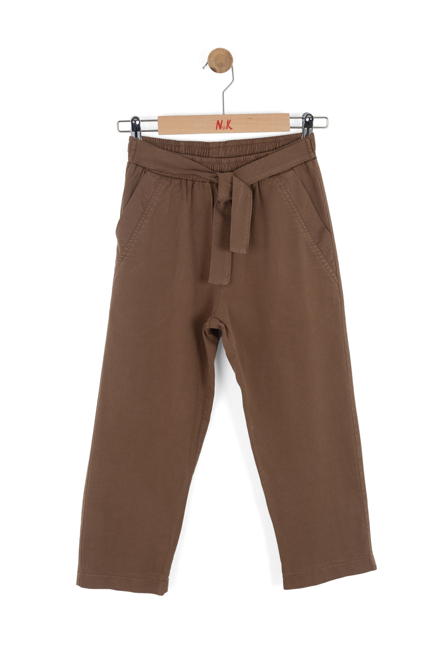 Kız Çocuk Pantolon 8-14 Yaş 51341 Kahverengi - 5