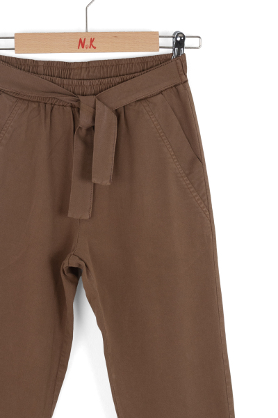 Kız Çocuk Pantolon 8-14 Yaş 51341 Kahverengi - 7