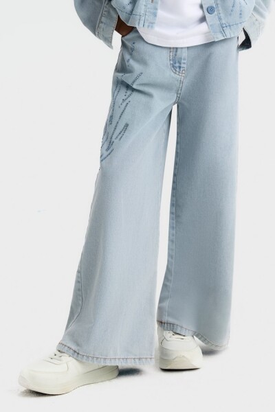 Kız Çocuk Jean Pantolon 8-14 Yaş 51706 Mavi - NK KİDS